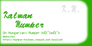 kalman mumper business card